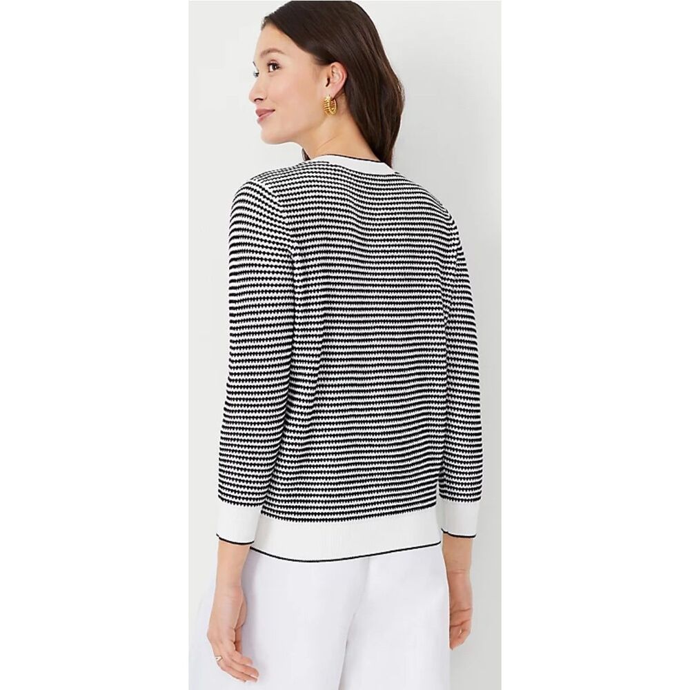 Ann Taylor “ The Ann Cardigan” Textured Knit Sz. M - Picture 10 of 13